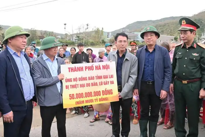 Hà Nội tiếp tục hỗ trợ tỉnh Gia Lai 200 tỷ đồng khắc phục hậu quả mưa lũ